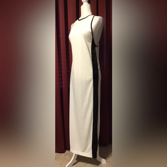 ZARA White tank dress with Black Stripe Side - Picture 4 of 6